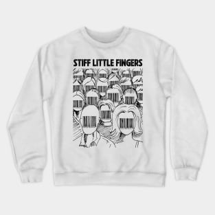 Barcode face Stiff Little Fingers Crewneck Sweatshirt